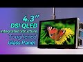 Waveshare 4.3inch DSI QLED Display, 800×480, Toughened Glass Panel, Compatible with Raspberry Pi 4