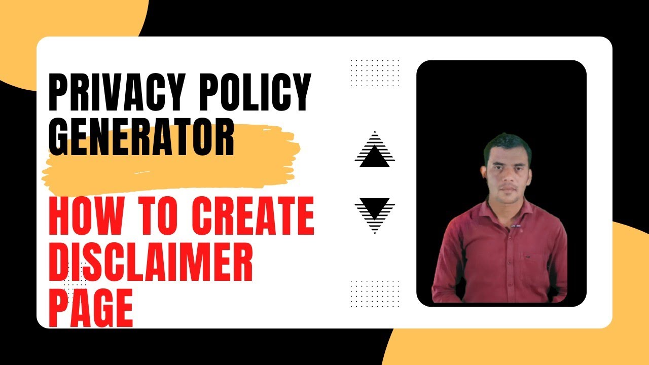 Privacy Policy Generator: How To Easily Create A Disclaimer Page - YouTube