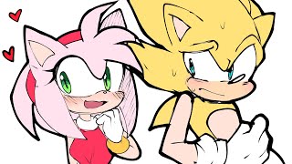 Amy Rose Reaction to Super Sonic NEW EYES..? (Sonamy Sonic Frontiers Comic Dub)