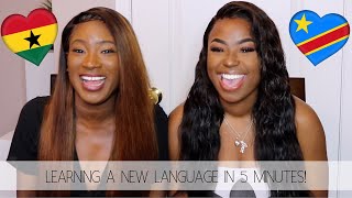 LEARNING TWI AND LINGALA IN 5 MINUTES! | Ghana \u0026 Congo 📚📖