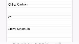 49: Chiral carbons vs. chiral molecules