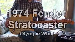 1974 Fender Stratocaster Olympic White for sale at Reverb.com