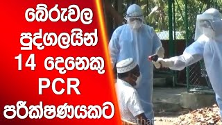 බේරුවල පුද්ගලයින් 14 දෙනෙකු PCR පරීක්ෂණයකට | Siyatha News