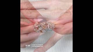 8.78 Carat Asscher Lab Diamond Five-Stone Ring