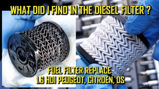 1.6 HDI Fuel filter: removal / installation Peugeot Citroen DS 1.6 HDI ENGINE DV6C, DV6FC, DV6FD