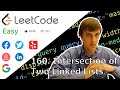 LeetCode 160. Intersection of Two Linked Lists Solution Explained - Java