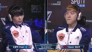 [SBENU SSL 2015] Dream vs Classic RO.16 GroupB Winner Match set1 -EsportsTV, Starcraft 2