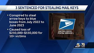 Feds: 3 Cincinnati men sentenced to prison for stealing USPS keys