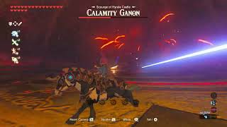 Fighting Calamity Ganon on Horseback - Breath of the Wild