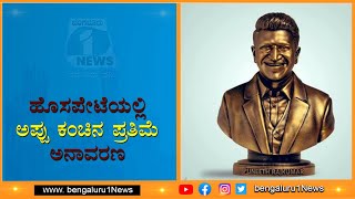 ವಿಜಯನಗರ ಜಿಲ್ಲೆಯ ಹೊಸಪೇಟೆಯಲ್ಲಿ ಅಪ್ಪು  ಕಂಚಿನ ಪ್ರತಿಮೆ ಅನಾವರಣ || Appu