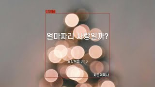 얼마짜리 사랑일까? [성탄 감사주일] | 차준혁 목사 | 바이탈교회 | 2024.12.22.