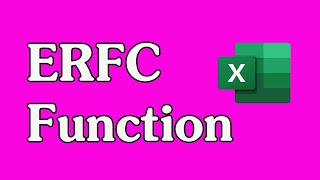 How to Use the ERFC Function in Excel