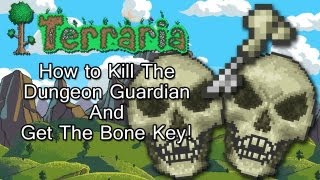 Terraria! How to kill the Dungeon Guardian and get the Bone Key!