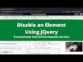 Disable an Element Using jQuery (jQuery) freeCodeCamp Tutorial