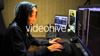 Hacker Typing on Keyboard 3