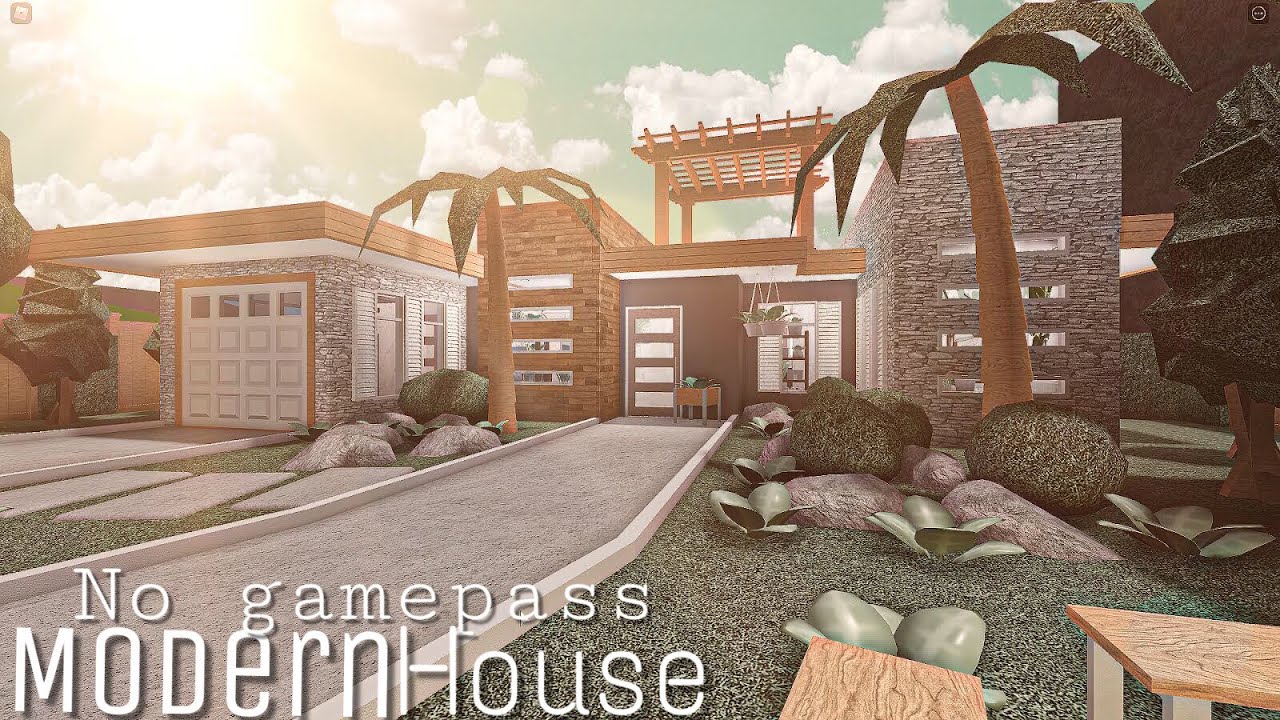 ROBLOX BLOXBURG: No-gamepass Modern House || House Build - YouTube