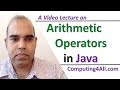 Java Lecture 5: Arithmetic Operators in Java with Examples