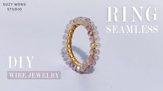 Seamless Ring/Simple Ring/Easy Ring/Amethyst Ring/DIY Ring/Wire Wrap Ring Tutorial/How to make