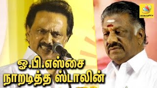 பதவிக்காக நடிக்கார் ஓ.பி.எஸ் | MK Stalin slams OPS | Speech, RK Nagar by election