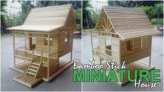 Bamboo Stick Miniature House // Simple Village House // CUSTOM MADE