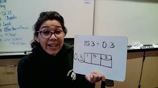 Dividing Decimals using the box method: Mar 12, 2021 7:43 AM