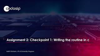 Assignment 2: Checkpoint 1: Writing the routine in c