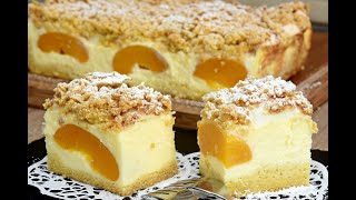 Cheesecake with peaches