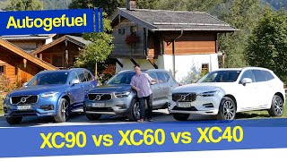 Volvo XC90 vs XC60 vs XC40 comparison REVIEW - Autogefuel