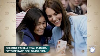 Brasileira aparece nas redes sociais da família real em selfie com princesa Kate.