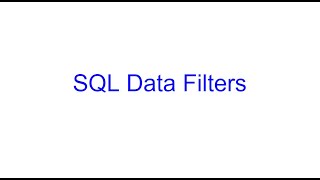 Filter Data in SQL | SQL Bits | Kovolff