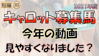 【一口馬主】(短編)2021年度キャロット募集馬 DVD廃止で動画の質はどうなった？