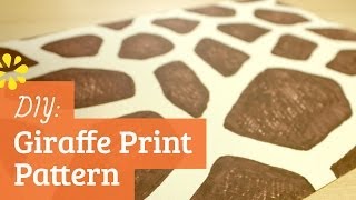 How to Make a Giraffe Print Pattern