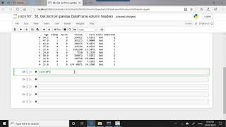 Get list from pandas DataFrame column headers tags