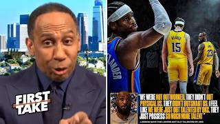 FIRST TAKE | He's a clown - Stephen A. RIPS LeBron for saying Lakers were 'out-talented' by Thunder