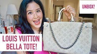 Louis Vuitton Bella Tote Cream - Neverfull size comparison | Sam Loves