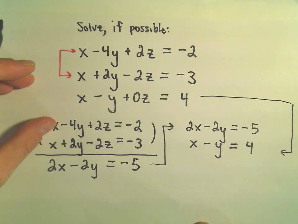 Systems Of Linear Equations - Inconsistent Systems Using Elimination By ...