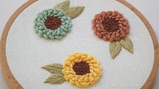 Super Attractive Flower Embroidery Designs/How to do Embroidery for Beginners