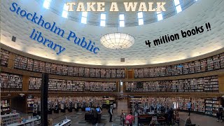 Inside Stockholm public library on crossing Odengatan / Sveavägen. Stockholms stadsbibliotek