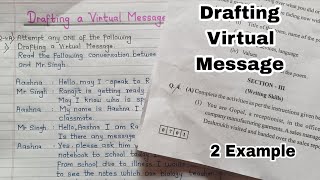Drafting a Virtual Message Class 12/Board Exam 12 Writing Skill/Virtual message examples/Boards 2023