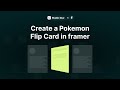 Create Pokemon flip card in framer using 3d transform