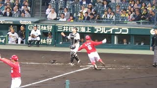 H30.4.12　2回表　無死1・3塁　磯村：投安(同点タイムリー)　阪神×広島　甲子園