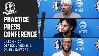 Jason Kidd, Dereck Lively II, & Daniel Gafford | Practice Press Conference | 05/20/24