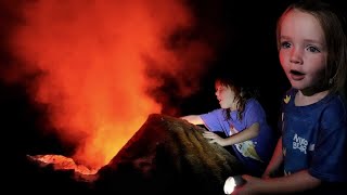 GOiNG iNSiDE the VOLCANO 🌋   Adley & Niko find their new CLUB HOUSE! Secret Floor under the Lava!!
