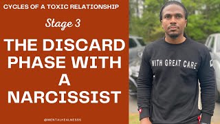 The discard phase of a toxic relationship with a Narcissist. The emotional and physical discards