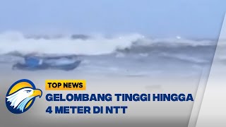 Ombak Besar Rusak Perahu Nelayan di Pesisir Kupang NTT