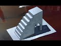 How to Draw Stairs  3D illusion for beginners 😱😍|| 3d drawing tutorial ||  ‎@mr.indianchitrkar