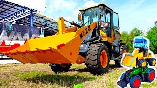 중장비 장난감 타요버스 바퀴 수리놀이 예준이의 포크레인 트렉터 트럭 전동 자동차 Excavator Tractor Video for Kids Toys