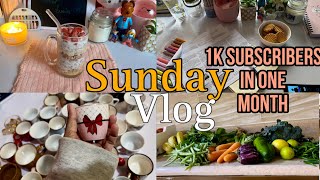 Sunday vlog🎀|1k subscribers in 1 month🤍|day in my life🌷|Avil milk recipe🥣,study🥑purchasing 🥦cleaning