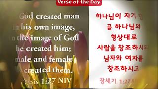 (BB말씀 0044) 영어말씀암송하기 Bible Verse Recitation - God created male and female - Genesis 1:27, 창세기 1:27