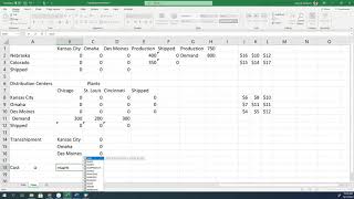 Transshipment Problem Solving Using Microsoft Excel